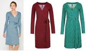 Tranquillo Kleid rot ovale Muster Bindeband Wickeloptik berry W18E5 Merle - Bild 1 von 7