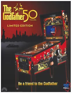 The Godfather 50 anni flipper edizione limitata / brochure / annuncio - nuovo di zecca - Foto 1 di 2