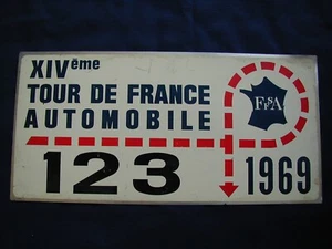 1969 Tour De France Automobile FfsA Rallye plate #123 Porsche 911 T/R rally - Picture 1 of 9