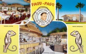 PHIL'S PAGO-PAGO LOUNGE Tucson, Arizona TIKI BAR Roadside 1950er Jahre Vintage selten - Bild 1 von 2