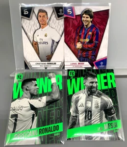 4x Messi & Ronaldo Karten – Topps SuperStars + Panini Top Class 2025 WINNER !! - Bild 1 von 4