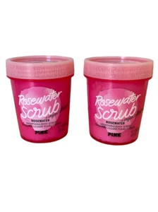 Victoria's Secret PINK glättendes Körperpeeling Rosenwasser & veganes Kollagen x2 - Bild 1 von 4