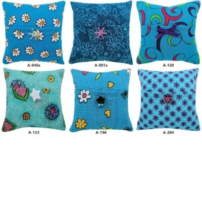 Almohada de hadas de los dientes, aguamarina, elección de estampado de tela y adornos para niñas, hecha a mano Foto 1 de 2