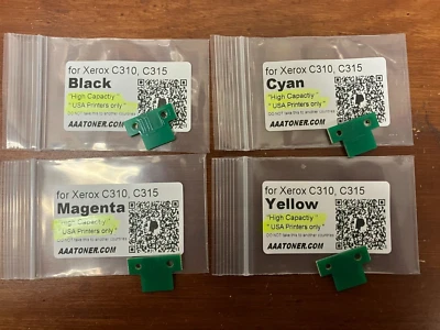 4 " High Capacity " Toner Chip for Xerox C310, C315 Refill printers  - USA only - Image 1 of 4