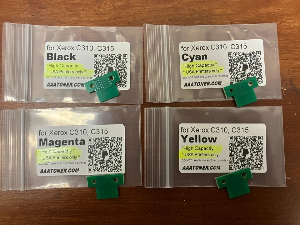 4 " High Capacity " Toner Chip for Xerox C310, C315 Refill printers  - USA only - Image 1 of 4