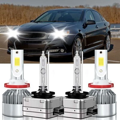 Para Chevrolet SS 2014-2017 4x H11 D3S LED HID Faros Bombillas Luz Alta Baja Foto 1 de 4