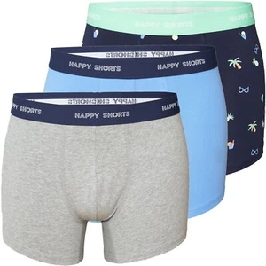 3er Pack Happy Shorts Jersey Boxershorts Pants Boxer Sommer Print - Picture 1 of 2