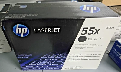 HP 55X CE255X Black LaserJet Toner Cartridge New Sealed OEM Surplus - Image 1 of 2
