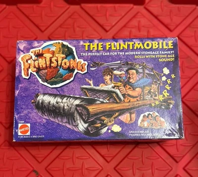 Coche de juguete vintage de la película The Flintstones Flintmobile 1993 Mattel nuevo en caja Foto 1 de 4