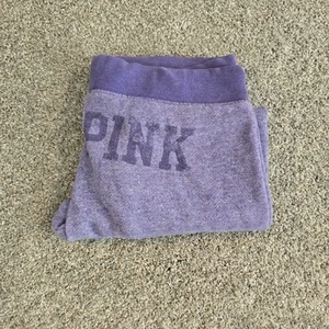 Victoria's Secret PINK Y2K Jogginghose Größe Small lila Po-Spellout Caprihose - Bild 1 von 7