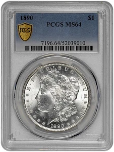1890 Morgan Silber Dollar PCGS gestempelt MS 64 - Bild 1 von 2