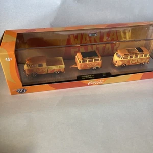 CHASE ! M2 Machines Hauler Fanta , VW 1960 Doble cab truck & vw 15 windows bus - Picture 1 of 12