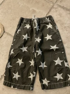 MINI BODEN Brown Star Long “baggies” Shorts, Boys Size 8 - Picture 1 of 9