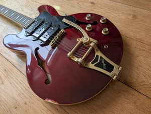 Guitarra Eléctrica EPIPHONE RIVIERA P93 Rojo Vino con Bolsa de Concierto Usada De Japón - Imagen 1 de 8
