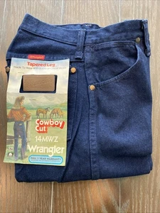 Pantalones de mezclilla azules Wrangler 14MWZ de colección para mujer talla 1x34 corte vaquero 100 % algodón EE. UU. NUEVOS - Imagen 1 de 17