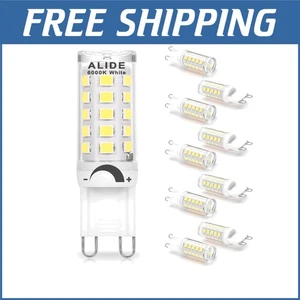 High CRI 82 G9 LED Bulbs 3W Dimmable - 6000K Daylight, Clear T4 Shape, 10-Pack - Picture 1 of 8