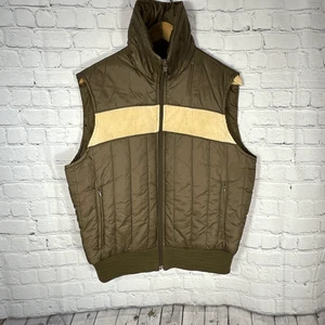Vintage Montegomery Ward gefütterte Weste Damen mittelbraun Cord durchgehender Reißverschluss - Bild 1 von 8