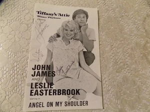 Vintage ENGEL ON MY SHOULDER signiertes Dinner Theater Programm, 3 echte Signaturen - Bild 1 von 6