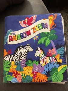 The Rainbow Zebra Fabric Cloth Book - Imagen 1 de 10