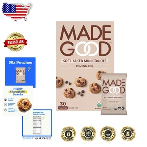 Mini galletas con chispas de chocolate suaves horneadas sin gluten 30 unidades - Escuela perfecta... - Imagen 1 de 10