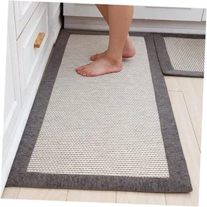 Kitchen Rugs and Mats Non Skid Washable Set of 2 PCS Absorbent Kitchen Runner - Picture 1 of 7