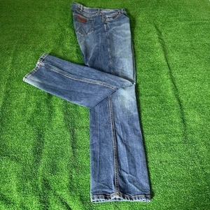 Wrangler Retro Slim Fit Straight Leg Jeans Blau Denim Western Hose Größe 38x36 - Bild 1 von 17