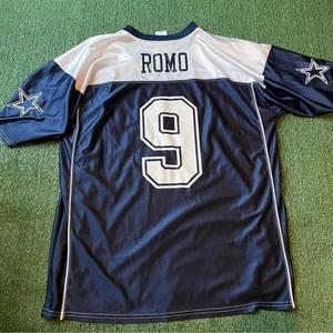 Vintage NFL Dallas Cowboys Blue Team Apparel Jersey Tony Romo #9 XL - Picture 1 of 10