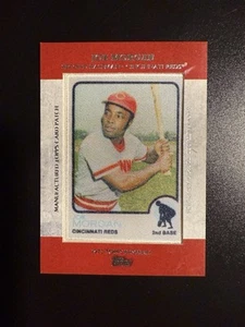 2013 Topps Manufactured Patch #MCP16 Joe Morgan Cincinnati Reds 1973 Topps - Picture 1 of 2