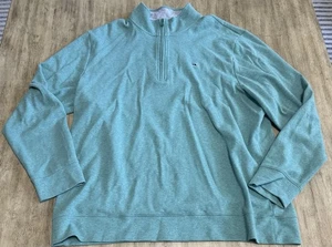 Maglione Vineyard Vines Saltwater 1/4 Zip Uomo 2XL Performance Golf Verde - Foto 1 di 14