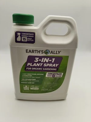 Lot Of 2 Earth's Ally 3-in-1 Plant, 32oz Makes 3 Gallons,Better than Neem Oil - Image 1 of 2