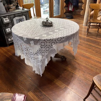 Mantel Rectangular Beige Crochet Usado 63 X 82 Pulgadas Foto 1 de 4