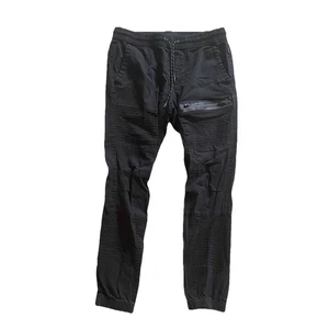 Ring of Fire Herren schwarz Moto Jogginghose Gr. L Biker gesteppt Streetwear - Bild 1 von 8