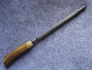 Antik Hirschhorn Griff Honen Schärfen Messer geschmiedeter Stabstahl Made in England - Bild 1 von 1
