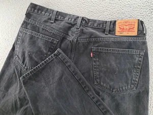 Levis 550 Jeans Mens 44x29 Act 42x27 Black Relaxed Fit Denim Baggy Streetwear  - Picture 1 of 10