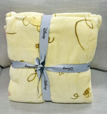 Winnie The Pooh Pastel Yellow Twin Blanket 60x90 BN! - Image 1 of 3