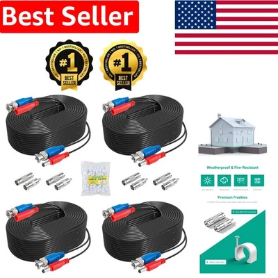 High-Performance 100ft Weatherproof CCTV Cables – Complete Installation Kit - Image 1 of 4