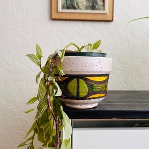 Bitossi Italy Mid-Century Planter 1960s Geometric Pottery Bowl, Vintage - Picture 1 of 5