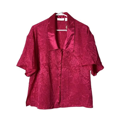 Top de manga corta vintage etiqueta dorada Victoria's Secret rosa satinado pj nuevo con etiquetas floral Foto 1 de 4