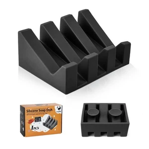 Soap Dishes, Upgrade Suction Silicone Shower Soap Dish with Drianage, Bar Soa... - Picture 1 of 6