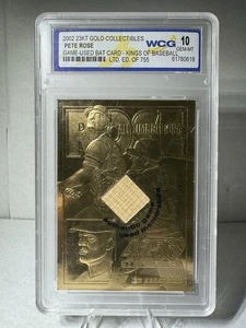 2002 PETE ROSE 23KT Gold Game Used Bat /755 WCG 10 Mint Cincinnati Reds - Picture 1 of 2