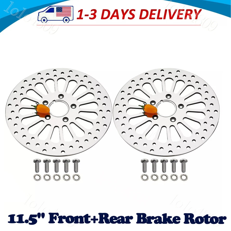 11.5 inch (Front+Rear) Brake Rotor Fit For Harley Softail Touring Sportster Foto 1 de 4