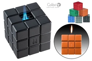 HERITACE CUBE COLIBRI TISCHFEUERZEUG 2 IN 1 SÜSSE FLAMME +2 SCHWARZE TASCHENLAMPE - Bild 1 von 5
