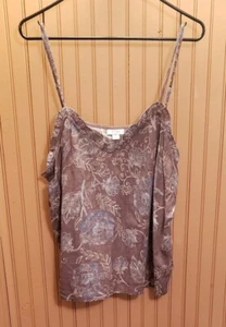 Damen Ana Blumen V-Ausschnitt Rüschen Tank Top Bluse Größe XL Neu mit Etikett - Bild 1 von 3