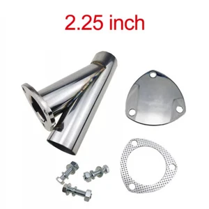 2.25" Stainless Steel Y Exhaust Pipe with Seal Gasket Valve Downpipe 2.25inch - Picture 1 of 10