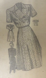 VESTIDO DE COLECCIÓN AÑOS 50 PEDIDO POR CORREO ANNE ADAMS 4656 INTERÉS DELANTERO patrón de costura para mujer - Imagen 1 de 7