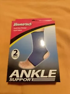Ankle Support 2 PACK Elastic Sleeve Brand New in Original Box - Picture 1 of 3