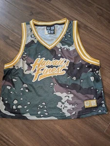 HAWAII'S FINEST Camo Camouflage ALOHA Jersey Hi | Hi Youth Size Medium - Picture 1 of 5