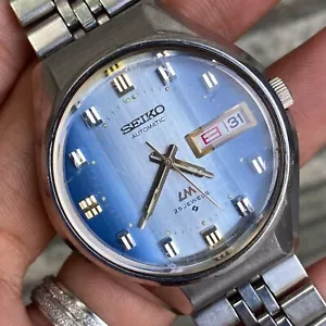 RARE Seiko LM Blue Lord Matic Automatic 5606-7290 Faceded Glass Vintage Watch - Picture 1 of 9