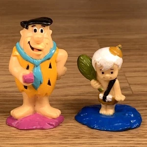 Vintage 1991 Hanna Barbera 2" PVC Flintstone Figure Fred & Bamm Bamm Cake Topper - Picture 1 of 12
