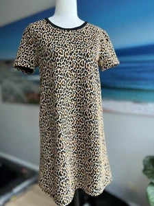 SPORTSGIRL Animal Print Shift Knee Length Dress Size XS - Picture 1 of 7